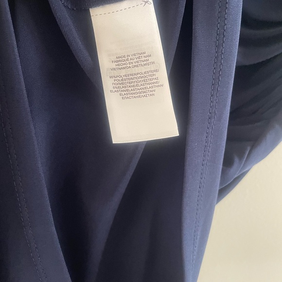 Lauren Ralph Lauren Navy Flutter Sleeve Ruched Dress | Size 0 | New With Tags - Picture 6 of 9